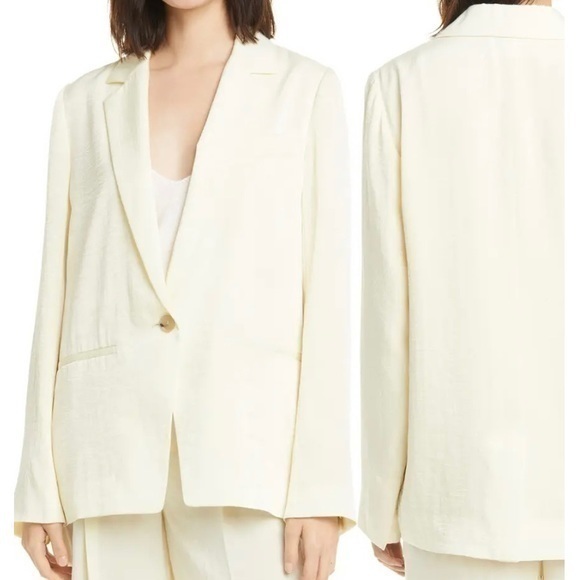 Vince Drapey Boyfriend Blazer In Sun Creme Size 8